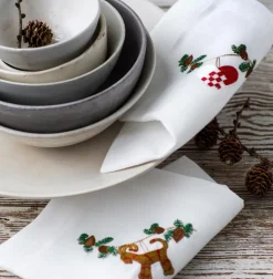 6 Juleservietter i stof