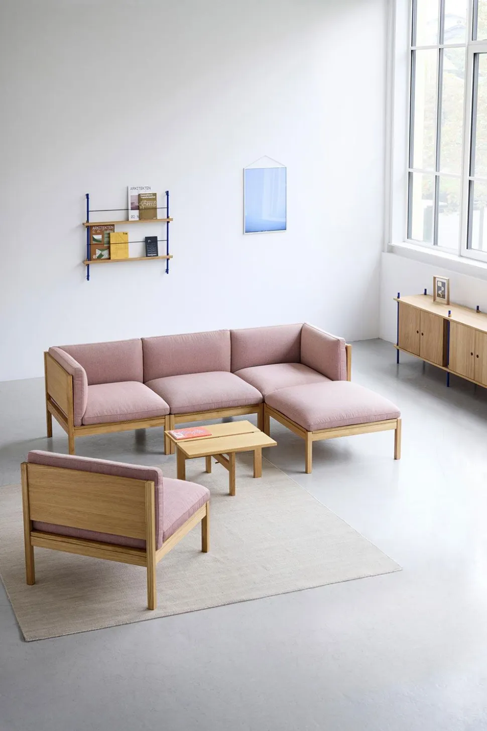 2 Seater Sofa with Sides + 1 Side Table - The MOEBE Modular Sofa