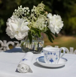 6 servietter med blomster