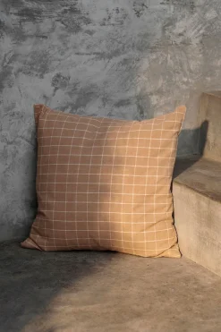 Brown Cotton Cushion