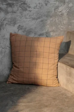 Brown Cotton Cushion