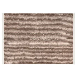 Brown stripes washable rug