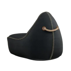 Canvas Lounge Chair & Pouf