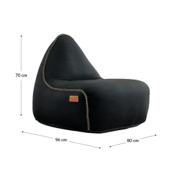 Canvas Lounge Chair & Pouf