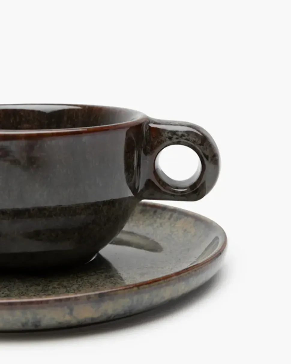 Cappuccino Cup with Saucer Surface