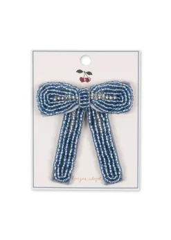 Celebration peal bow hair clip