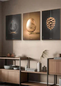 Classic Swan Poster - Black