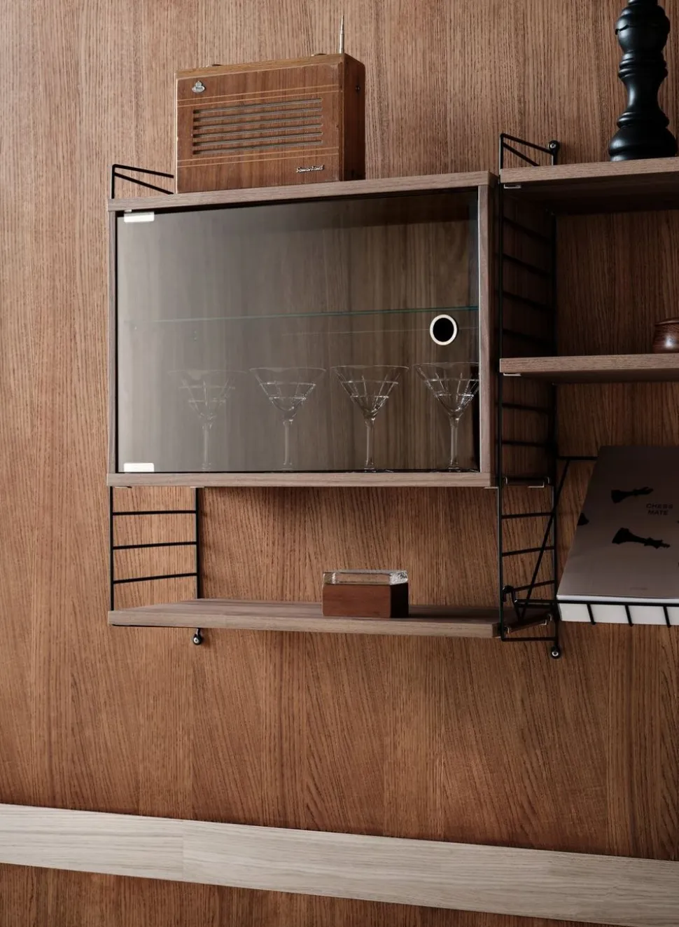 Display Cabinet with Swing Glass Door