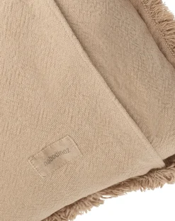 Fringes cushion Landscape in washed cotton