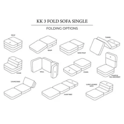 Klip Klap KK 3 Fold Sofa Single