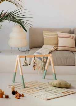 Knitted Cushion Baby Leaf