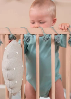 Knitted Cushion Round Biscuit