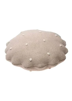 Knitted Cushion Round Biscuit