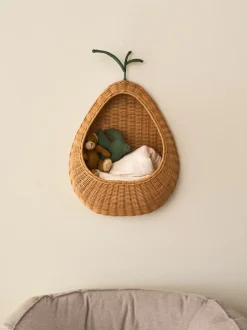 Pear Braided Wall Pocket - Natural
