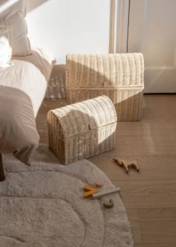 Raffia storage basket set