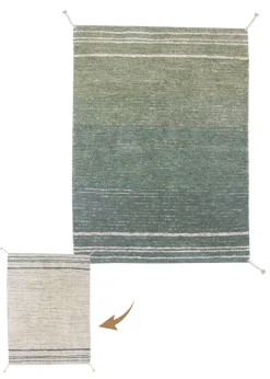 Reversible Rug Twin Vintage Blue