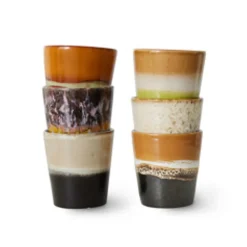 70s Coffee Mugs (Set of 6)