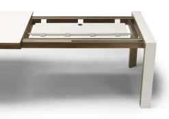 Table w. White Corian Table Top & White Corian Legs Inkl. 1 Butterfly extension leaf / GM 7700 by Nissen & Gehl