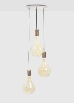 Triple Pendant - White/Black - Voronoi II