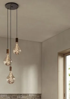 Triple Pendant - White/Black - Voronoi II