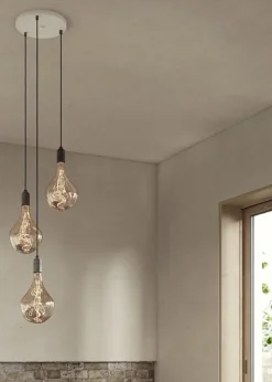 Triple Pendant - White/Black - Voronoi II