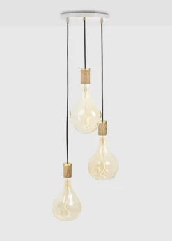 Triple Pendant - White/Black - Voronoi II