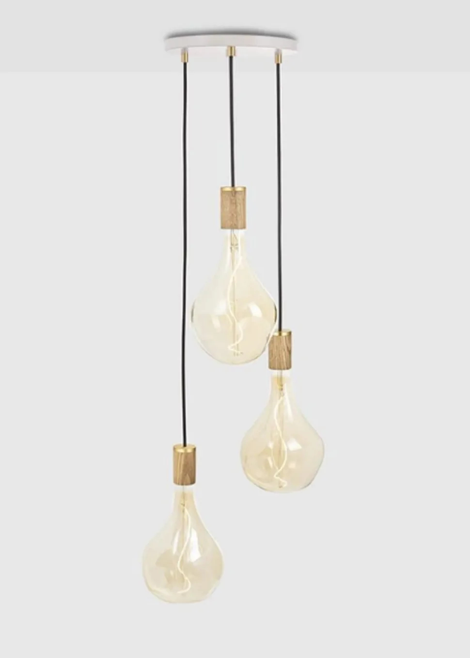 Triple Pendant - White/Black - Voronoi II