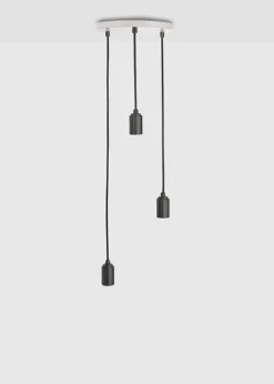 Triple Pendant Canopy - White/Black