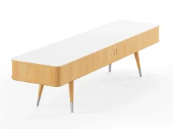 TV-Cabinet w. White Corian Top / AK 2720 by Nissen & Gehl