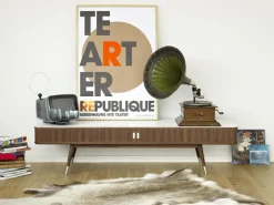 TV-Cabinet w. White Corian Top / AK 2720 by Nissen & Gehl