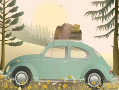 VW BEETLE GREEN - plakat