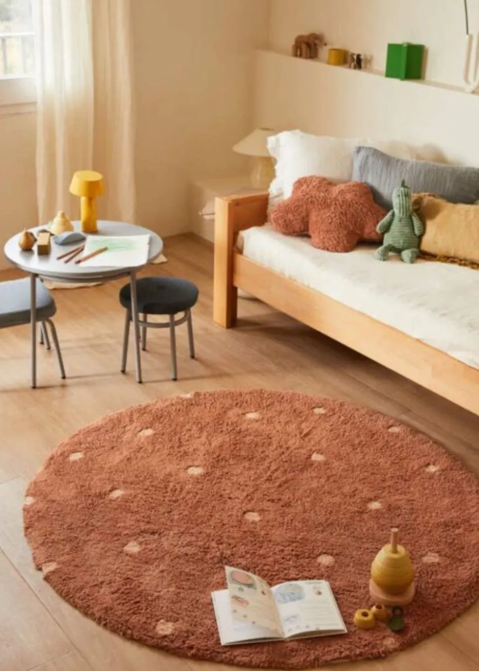 Washable Rug Round Dot