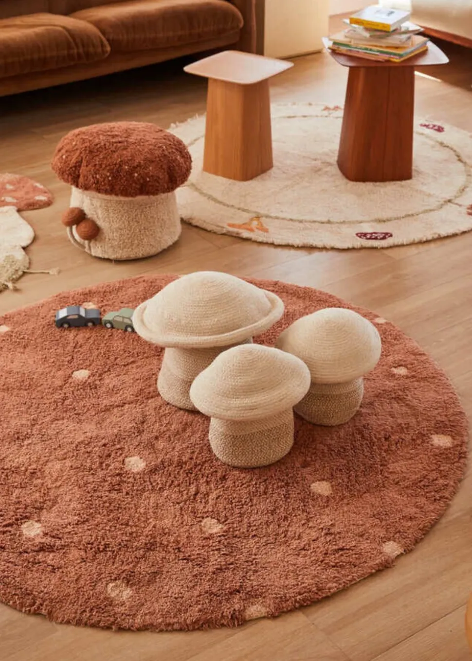 Washable Rug Round Dot