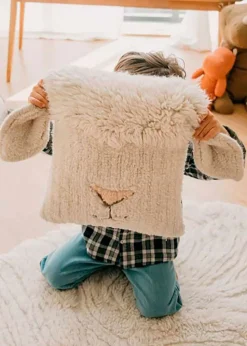 Woolable Cushion Pink Nose Sheep